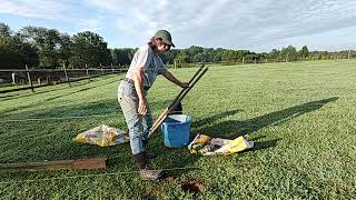 Digging a Post Hole With an Auger Bit [upl. by Anneh]