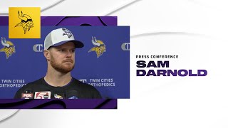 Sam Darnold Talks About His Decision Making at Quarterback amp Cam Robinsons Debut at Left Tackle [upl. by Hesketh]