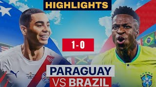 Paraguay vs Brazil 10  All Goals amp Highlights  worldcup Qualifiers 2024 [upl. by Hayikat]