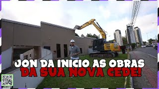 JON VLOGS ANUNCIA SUA NOVA SEDE NO LOCAL DO MOTEL DEMOLIDO 🏢🚧 [upl. by Iht]