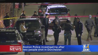 Boston Police investigating after 2 people shot in Dorchester [upl. by Rempe]