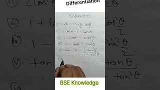 Differentiation class 12 Part2 ytmathsdifferentiationshortshortsyoutubeshortsshortvideo [upl. by Ludovico]