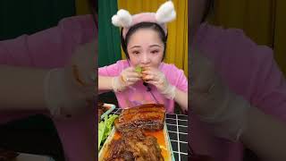 ASMR MUKBANG Sizzling Spicy Pork Belly with Irresistible Crunch Sounds 🎧🔥🥩 ASMRfood mukbang [upl. by Odnomar]