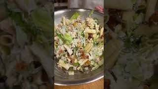 Pasta Salad With BBQ Chicken Bacon amp Ranch [upl. by Aydne]