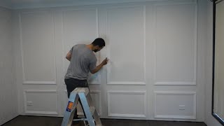 make a feature wall under 100  budget DIY interior design [upl. by Arramahs]