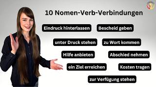 10 NomenVerbVerbindungen in 10 Min 💪learngerman deutschkurs germancourse deutschlernen [upl. by Erika]