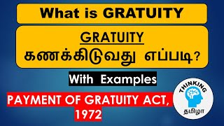 Gratuity explained in Tamil  how to calculate Gratuity [upl. by Ardnik]