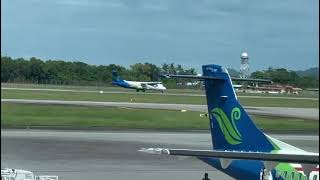 MASwings takeoff at Kota Kinabalu international airport [upl. by Ixela180]