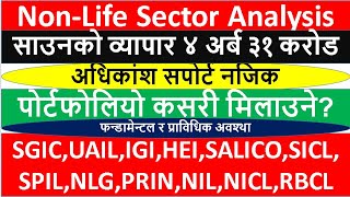 Nonlife sector analysis।कुन किन्नेbest stocks to buy now।nepali share market ।stock ideas।share [upl. by Eniledgam]