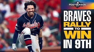 Braves Dansby Swanson and Adam Duvall lead CLUTCH rally in 9th to lead Braves to win [upl. by Nwahsyd]