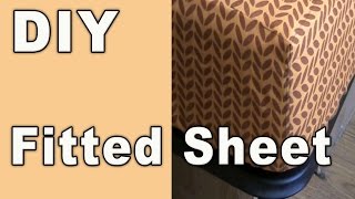 DIY  How to sew a fitted sheet crib sheet from a flat sheet [upl. by Anitram355]