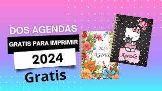 DIY agenda 2024 para imprimir gratis les regalo dos nuevas agendas [upl. by Sutherlan923]