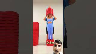 A very good way to measure height challenge balloon sports funzy swissball jump jumpheight [upl. by Daraj]