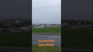 Sunset time lapse Bluff bluff southland nz cloud rain weather [upl. by Ingham509]