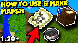 How to USE amp MAKE MAPS in Minecraft 1206 Java Cartography Table  Map Guide For New Players [upl. by Armalda]