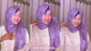 Eid Special Hijab Tutorial 🌙  Noshin Nower ❤️ [upl. by Mccready244]