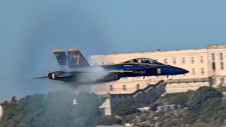 BLUE ANGELS HIGH ENERGY DISPLAY OVER SAN FRANCISCO’S ICONIC LANDMARKS  FLEET WEEK 2024  4K [upl. by Attenov]