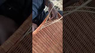 Basic steps into how we repair our rattan chairsRattan belt weave [upl. by Rolfston]