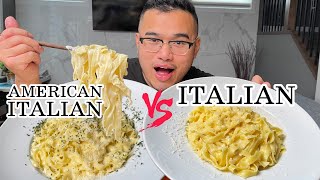 Which Country Makes The Better Fettucine Alfredo Pasta [upl. by Aicele]