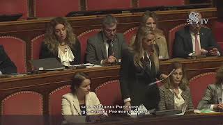 Pucciarelli  Intervento in Senato 100124 [upl. by Luhem]