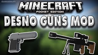 Minecraft Pocket Edition  DESNOGUNS MOD Rockets Flame Guns amp More  Mod Showcase 113 [upl. by Dulcie]