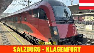 Cab Ride Salzburg Hbf  Klagenfurt Hbf ÖBB Austria train drivers view in 4K [upl. by Tongue590]