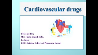 Cardiovascular drugs1Cardiotonic drugs [upl. by Aissyla837]