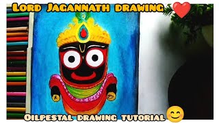 jagannath drawing ❤️ oilpestal drawing tutorial  easy drawing tutorial for beginners  art [upl. by Mckee]