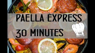 Recette Paella express en 30 minutes rapide et économique  Recette de Papa aux Fourneaux [upl. by Lightfoot]