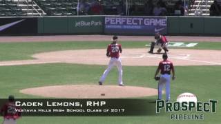 Caden Lemons Prospect Video RHP Vestavia Hills High School Class of 2017 CF Cam [upl. by Kali]