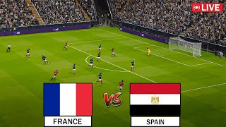 🔴LIVE  EGYPT vs FRANCE I SEMI FINAL I 2024 MENS FOOTBALL STREAM I eFOOTBALL PES 21 GAMEPLAY [upl. by Letnohs]