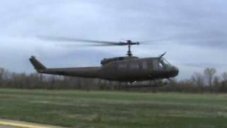 UH1H Huey startup and flyby [upl. by Anujra]