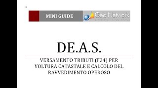 Versamento tributi per voltura catastale e calcolo del ravvedimento operoso [upl. by Kcam]