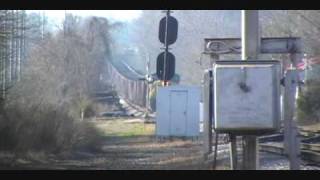 CSX Northbound Gravel Train Through La Grange Ga [upl. by Ayadahs]