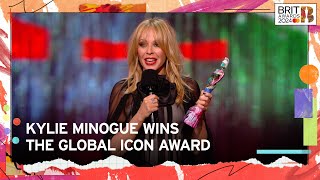 Kylie Minogue Accepts Her Global Icon Award  The BRIT Awards 2024 [upl. by Otrebireh628]