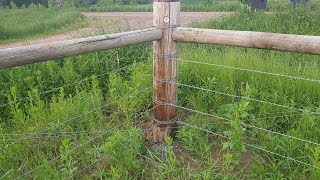 Building a fence that will last a lifetime The right way to do barbed wire [upl. by Kitrak114]