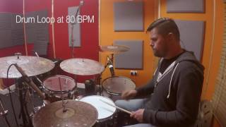 80bpm  Simple Straight Beat  LIVE Drum Track  Loop  Metronome [upl. by Irod]