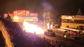 Night Under Fire 2022 Summit Motorsports Park Norwalk Ohio NHRA funny cars jet truck jet cars [upl. by Kurtzig897]