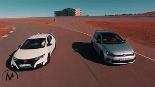 VW Golf GTI Clubsport vs Honda Civic Type R [upl. by Ahsakat382]