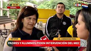 Padres y alumnos piden intervención del MECA [upl. by Elyssa]