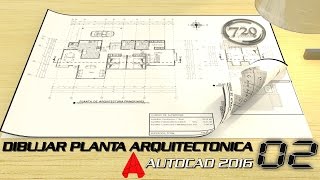 Tutorial Dibujar Planta Arquitectonica  Parte 2 Autocad 2016  En Español [upl. by Rima]