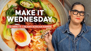 The 15minute Homemade Ramen Youll Never Get Sick Of  Creamy Korean Ramen  Marions Kitchen [upl. by Eirellav]