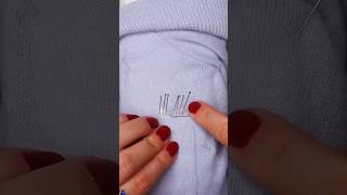 Quick sweater repair almost invisible fix of two holes sewing cashmere mending repair knitting [upl. by Werdn]