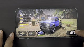 Mudness Offroad Car Simulator  Gameplay on iPhone 13 pro max  60 fps at High settings [upl. by Lalaj]