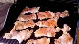 Grilling Chicken on my CB Infrared Grill part  2 [upl. by Leira]