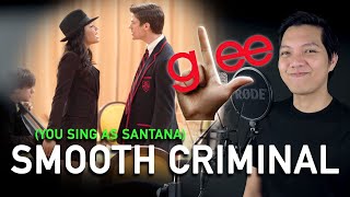 Smooth Criminal Sebestian Part Only  Karaoke  Glee Version [upl. by Adyht397]