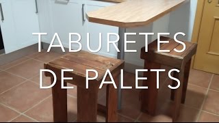 Muebles de palets  Taburetes [upl. by Eibrik]