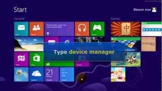 Windows 8  How to open device manager [upl. by Ari]