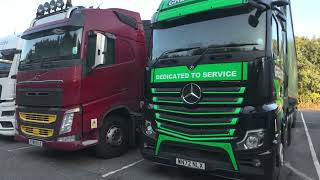 Lorries Parked up at Stafford services of the M6 North Bound [upl. by Knowle]