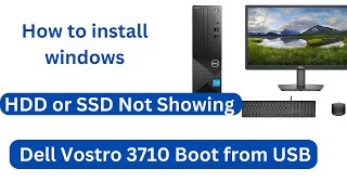 dell vostro 3710 boot from usb  dell boot menu key  vostro Hdd or SSD not showing fix  dell [upl. by Annahsad]